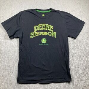 John Deere T‎ Shirt Adult Medium Black "Deere Season" Short Sleeve Tractors Farm
